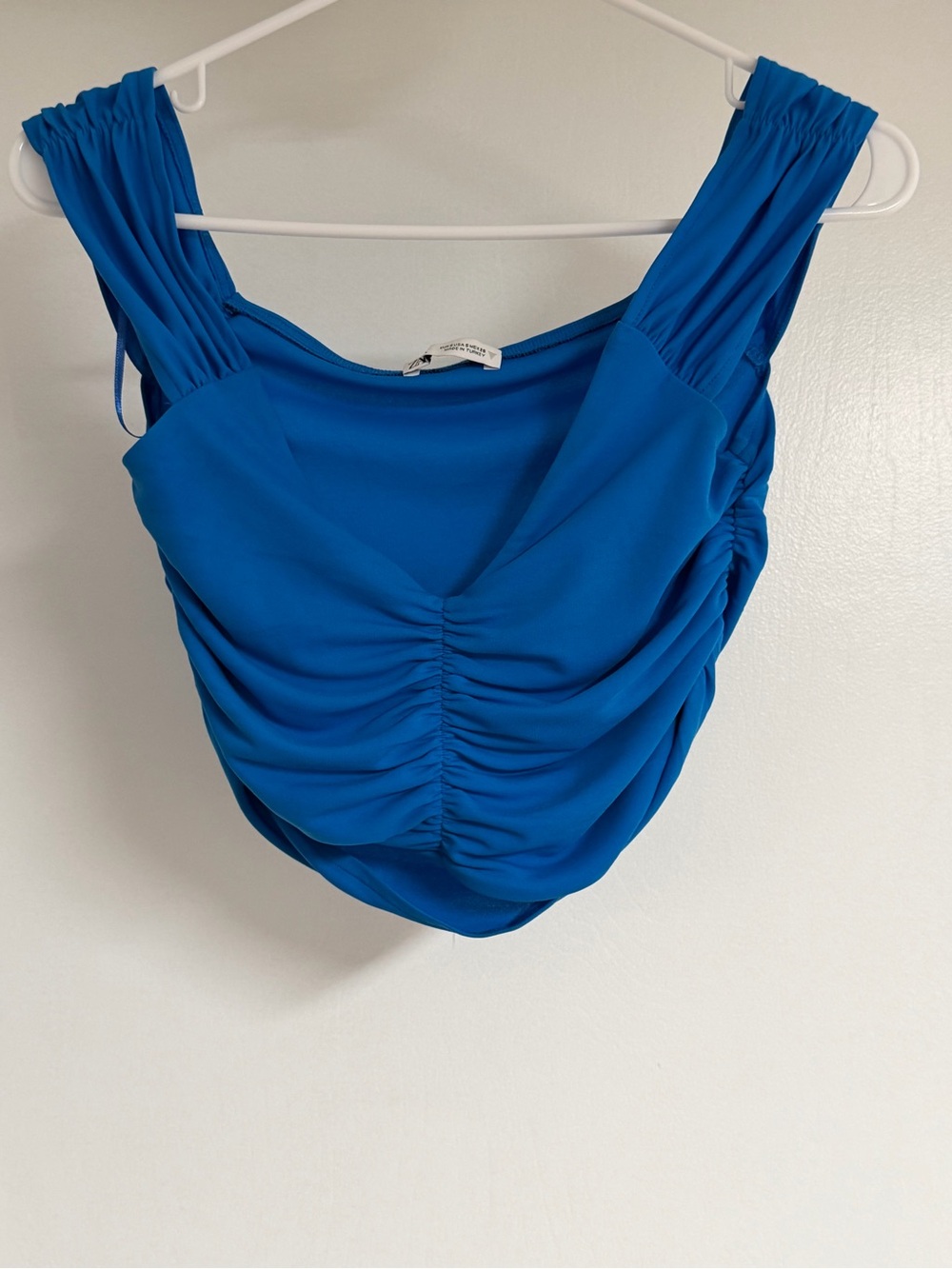 Zara Cobalt Blue Ruched Tank Top